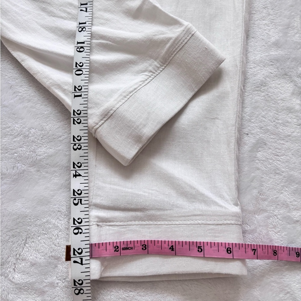 SILVER JEANS Charlotte High Waisted Straight Leg White Cargo Jogger--NWT--L - Picture 16 of 16